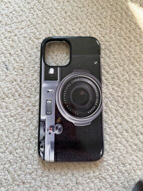 iPhone 12 Pro Max Camera Print iPhone Case in Black and Silver